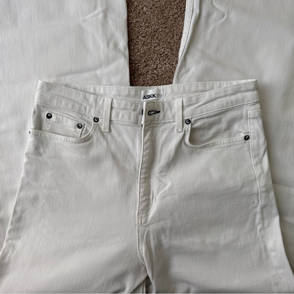 🚨PRICE DROP🚨 ASKK NY Wide-Leg Ivory Jeans, size 30
